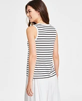 Vince Camuto Women's Sequined Striped Tank Top