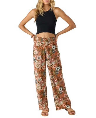 O'Neill Juniors' Jonie Woven Pull-On Wide-Leg Pants