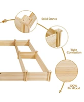 U-Shaped Wooden Garden Raised Bed for Backyard and Patio