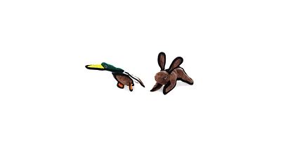 Tuffy Barnyard Jr Duck & Rabbit- Combo Pack, Durable Dog Toys