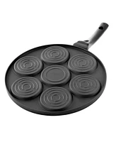 Megachef Happy Face Emoji 10.5 Inch Aluminum Nonstick Pancake Maker Pan with Cool Touch Handle