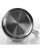 Megachef 2.8 Liter Round Stovetop Whistling Kettle in Brushed Silver