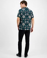 Guess Mens Paisley Print Shirt Straight Fit Jeans