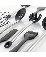 Megachef Gray Silicone and Stainless Steel Cooking Utensils, Set of 14