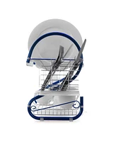 Megachef 16 Inch Two Shelf Iron Wire Dish Rack in Blue