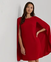 Lauren Ralph Women's Georgette Cape Dress