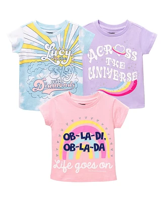 Lyrics by Lennon and McCartney Toddler Girls 3 Pack T-Shirts