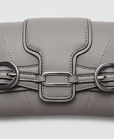 Mango Women's Buckles Detail Shoulder Bag