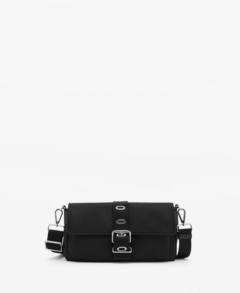 Mango Women's Buckle Detail Shoulder Bag