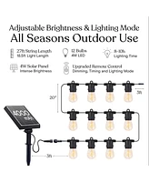 Brightech Ambience Pro 48 ft Outdoor Solar Led String Lights with Spiral Bulbs