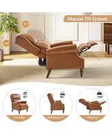 Adrian Traditional Faux Leather Manual Recliner