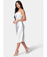 Bebe Women's Satin Midi Slip Dress