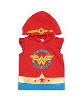 Dc Comics Girls Justice League Wonder Woman Tank Top and Dolphin Active French Terry Shorts to