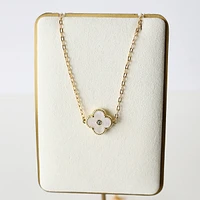 Bowood Lane Non-Tarnishing Mother of Pearl Clover Necklace