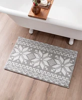 Martha Stewart Collection Snowflake Fair Isle Bath Rug, 20" x 32", Exclusively at Macy's