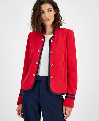 Tommy Hilfiger Women's Open-Front Long-Sleeve Band Jacket