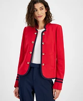 Tommy Hilfiger Women's Open-Front Long-Sleeve Band Jacket