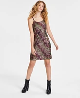 Bar Iii Women's Sequin Scoop-Neck Mini Camisole Dress, Created for Macy's