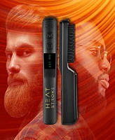 StyleCraft Professional Heat Stroke Rechargeable Cordless Beard and Styling Hot Hair Brush with Cool Touch Tips