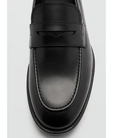 Mango Men's Aged-Leather Loafers