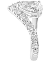 Effy Lab Grown Diamond Pear & Round Chevron Ring (1-5/8 ct. t.w.) in 14k White Gold