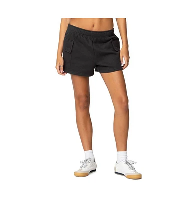 Edikted Women's Garnet Cargo Sweat Shorts