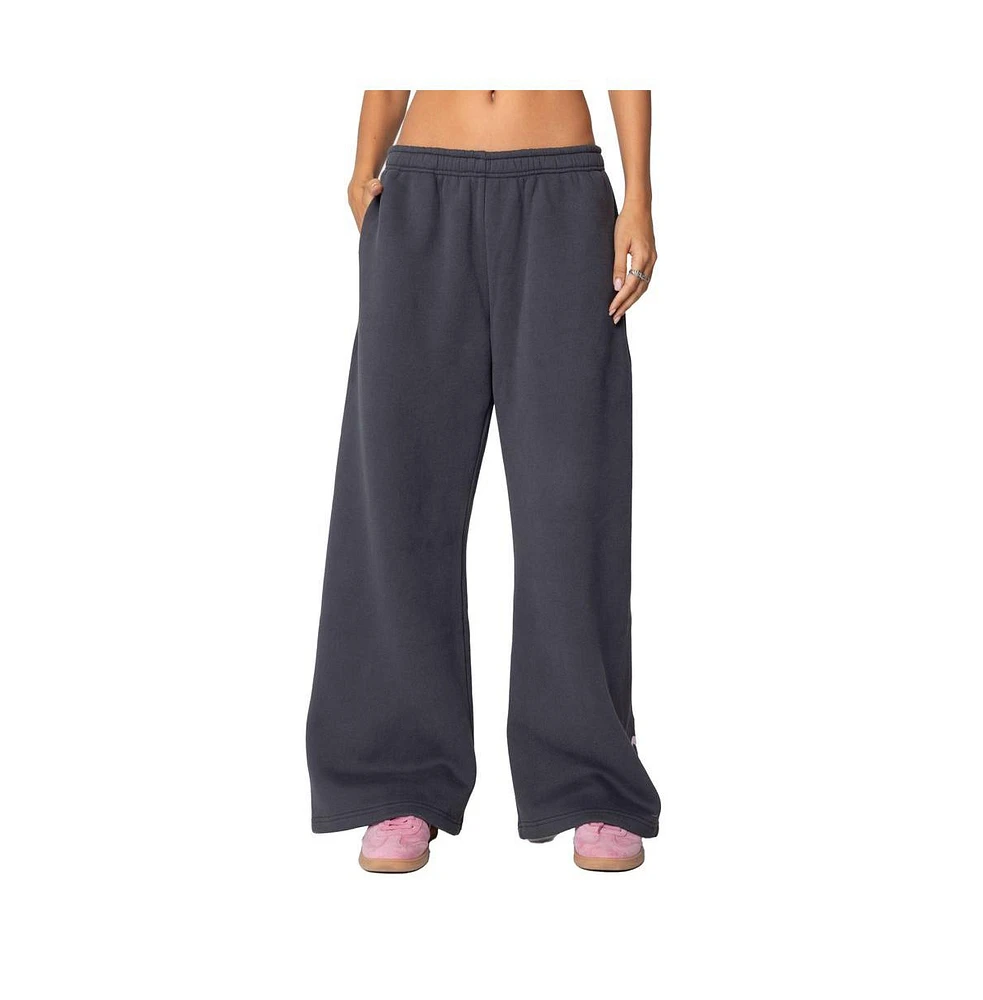 Edikted Women's Bonney Bow Detail Sweatpants - Dark