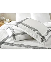 Ihi Home Pure Linen, King Duvet Cover Set/3, WhiteNavy