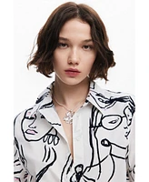 Desigual Women's Shirt with face print