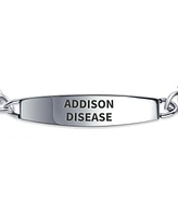 Bling Jewelry Addison Disease Medical Identification Medical Id Miami Cuban Link Chain Bracelet Stainless Steel Inch