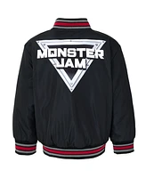 Monster Jam Boys Zip Up Varsity Bomber Jacket to Grave Digger El Toro Loco Megalodon