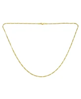 Bling Jewelry Unisex Thin Solid Yellow 14K Gold Figaro Chain Necklace For Men Women Nickel-Free 1.8 Mm 16 18 20 24 Inch