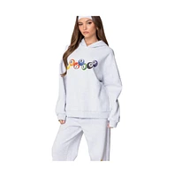 Edikted Women's Billiard Oversized Hoodie - Gray