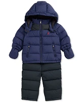 Polo Ralph Lauren Baby Boys Hooded Snowsuit Set