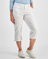 Style & Co Petite Mid Rise Bungee-Hem Capri Pants, Created for Macy's