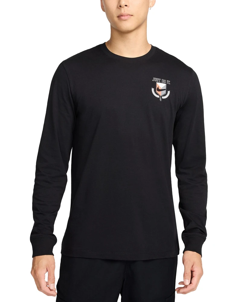 Nike Sportswear Men's Long Sleeve Crewneck Logo T-Shirt