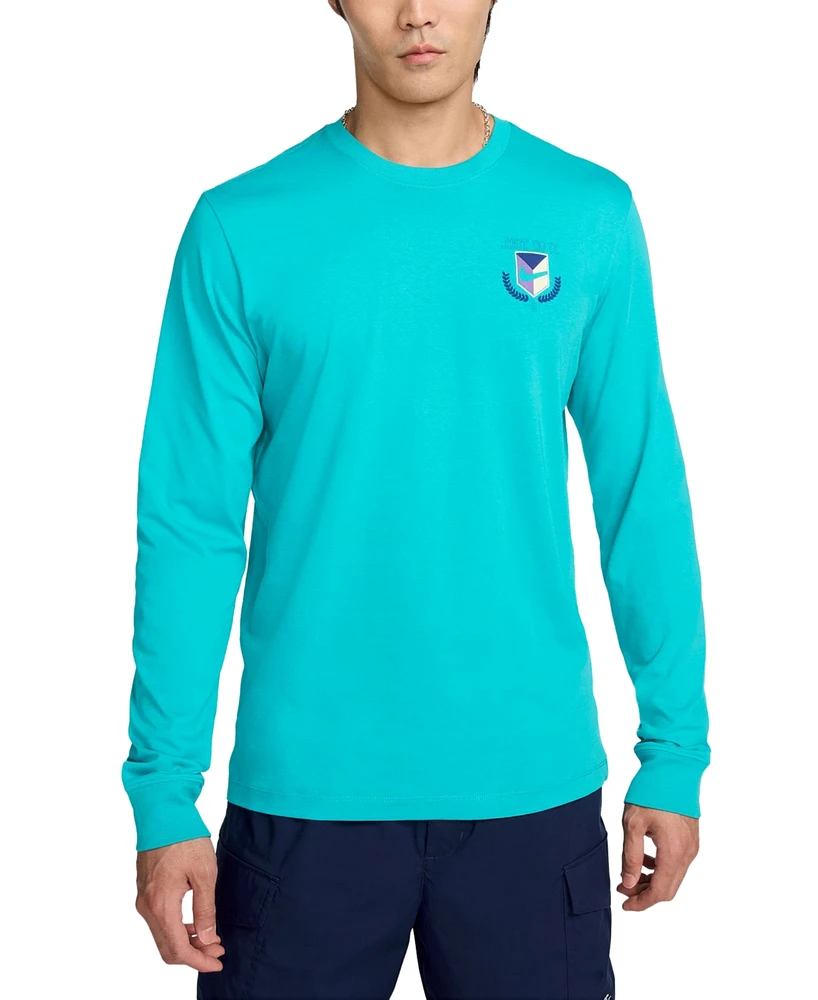 Nike Sportswear Men's Long Sleeve Crewneck Logo T-Shirt