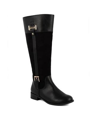Jones New York Women's Leodenn Wide Calf Knee High Riding Boots