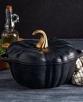 Smith and Clark Iron Works Enameled Cast 4-Qt Pumpkin Dutch Oven