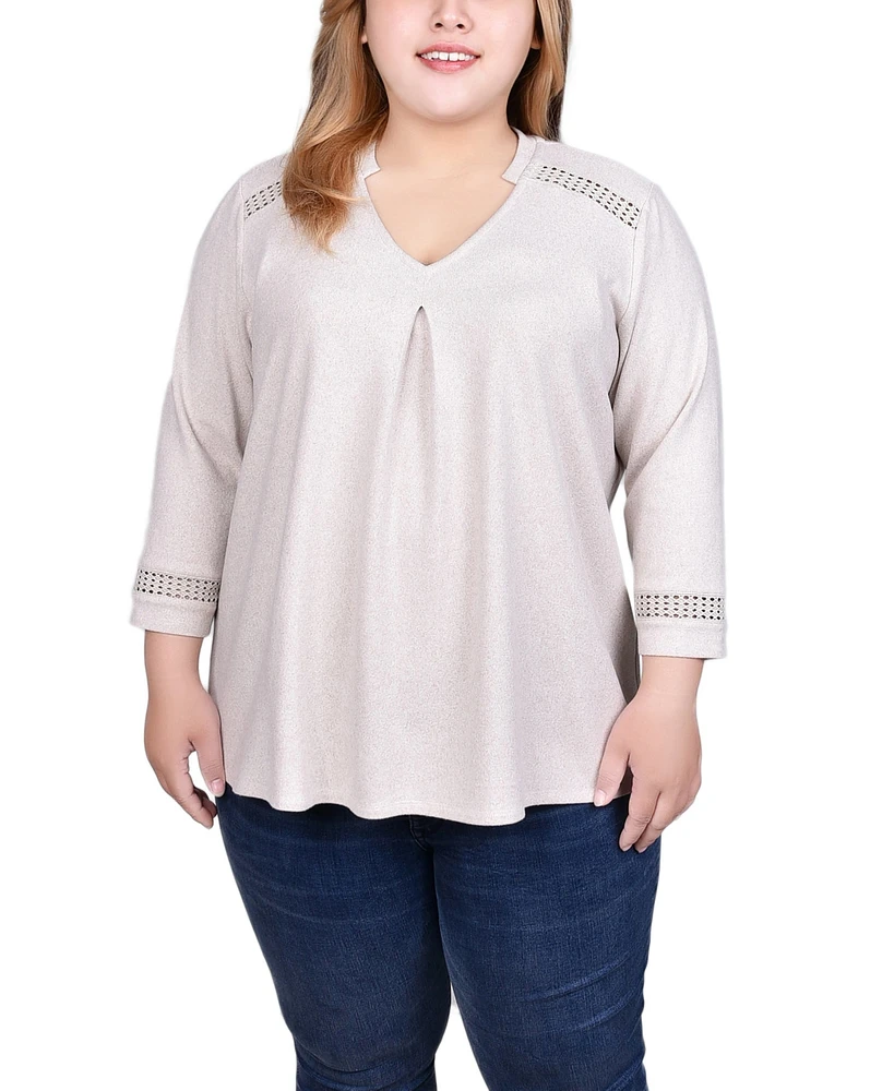 Ny Collection Plus Long Sleeve Swing Tunic Top