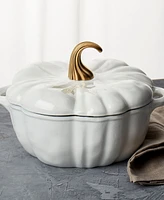 Smith and Clark Iron Works Enameled Cast Iron 4-Qt Pumpkin Dutch Oven