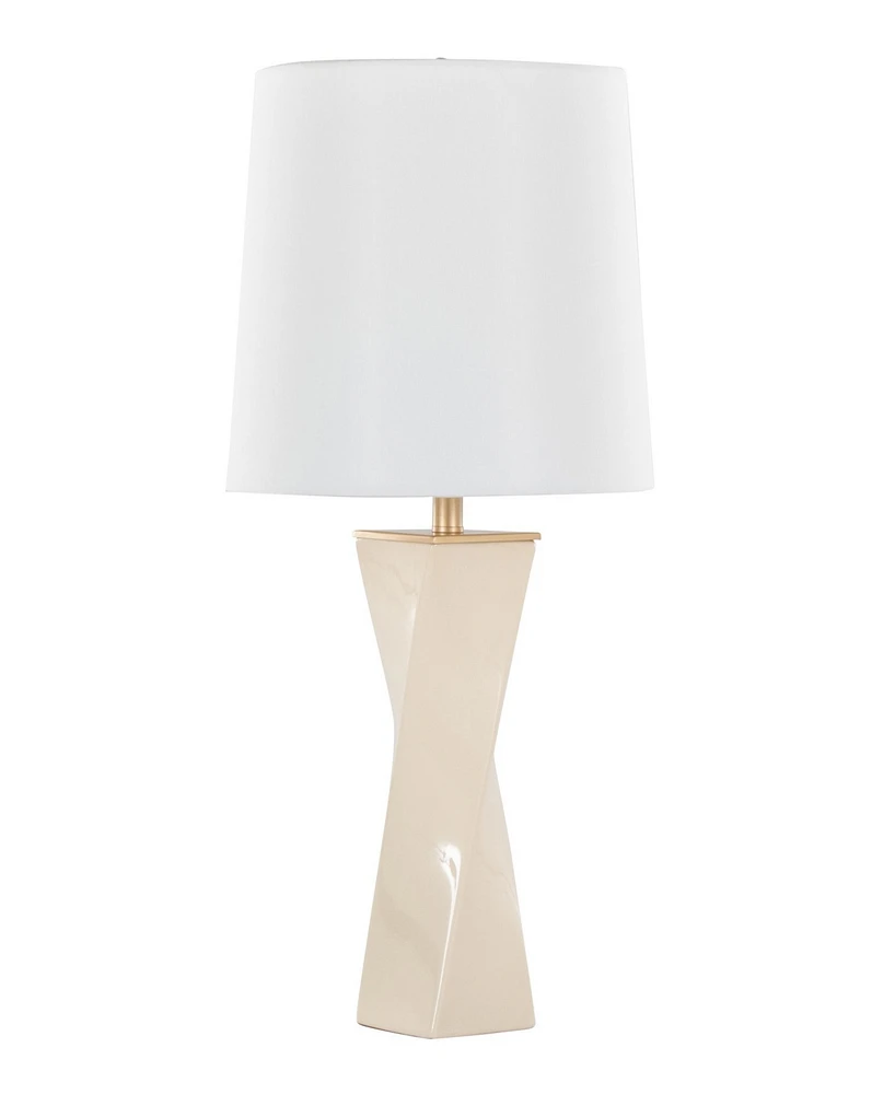 LumiSource 27" Ceramic Grandview Gallery Curvo Square Table Lamp
