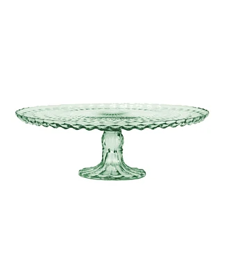 Amici Home Rochester Footed Glass Cake Stand - Green