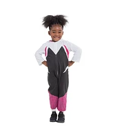 Spider-Man Toddler Girls Marvel Spider-Gwen Ghost Spider Zip Up Cosplay Coverall Newborn to