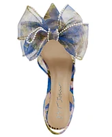 Betsey Johnson Women's Kelli Mesh Bow Sling Back Pumps