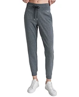 Dkny Sport Women's Drawstring Rhinestone Logo Fleece Jogger Sweatpants