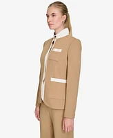 Tommy Hilfiger Women's Colorblocked Patch-Pocket Blazer