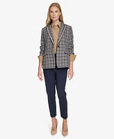 Tommy Hilfiger Women's Textured Plaid Single-Button Blazer