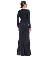 Xscape Women's Rhinestone-Embellished Ruched Gown