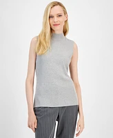 Tahari Asl Women's Mock Neck Sleeveless Knit Top